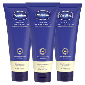Vaseline Original Healing Jelly 3 Pack front view with tubes