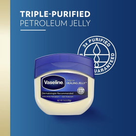 Vaseline Petroleum Jelly on a bathroom counter