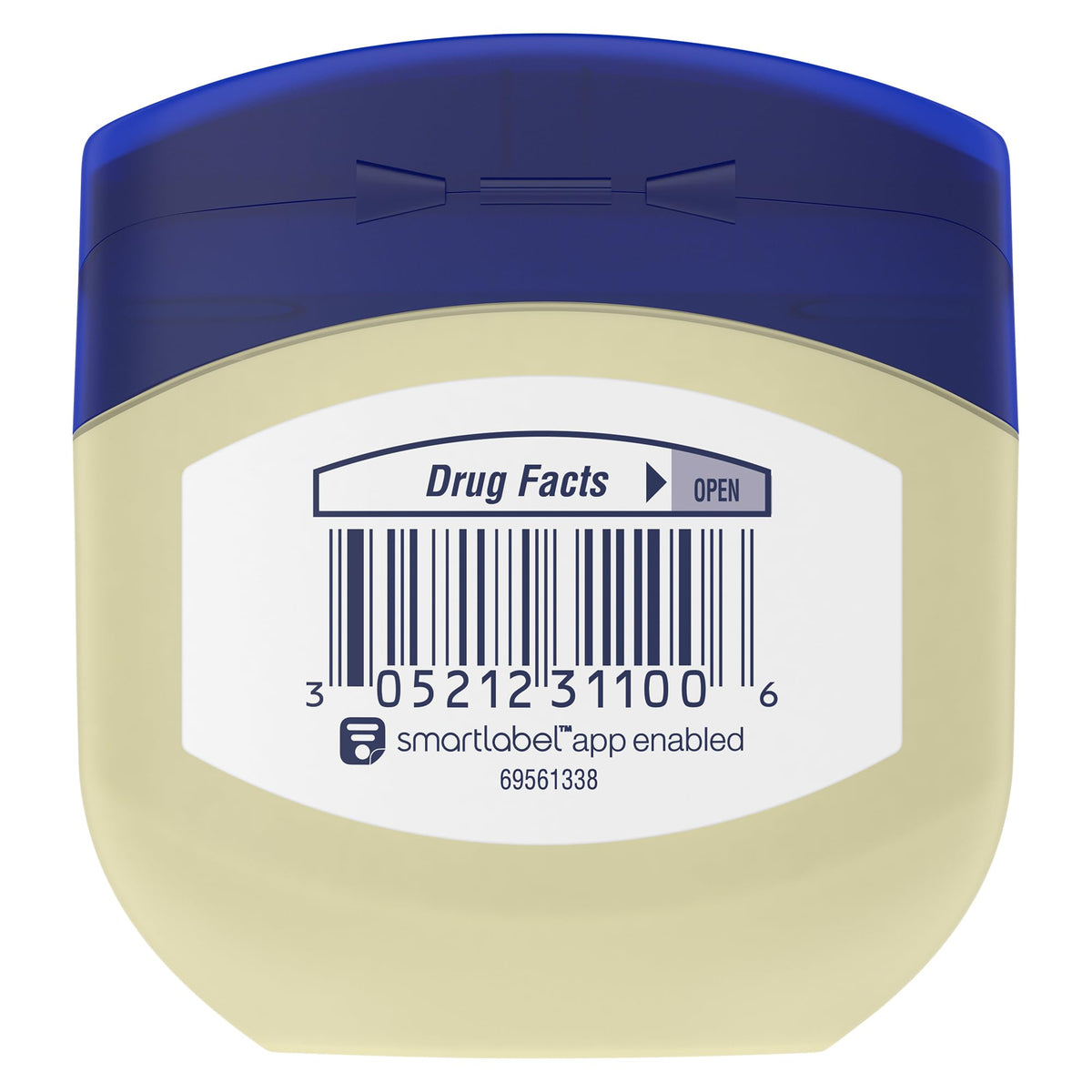 Vaseline Petroleum Jelly Original 1.75 oz back view