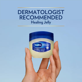 Vaseline Petroleum Jelly Original 1.75 oz on a bathroom counter