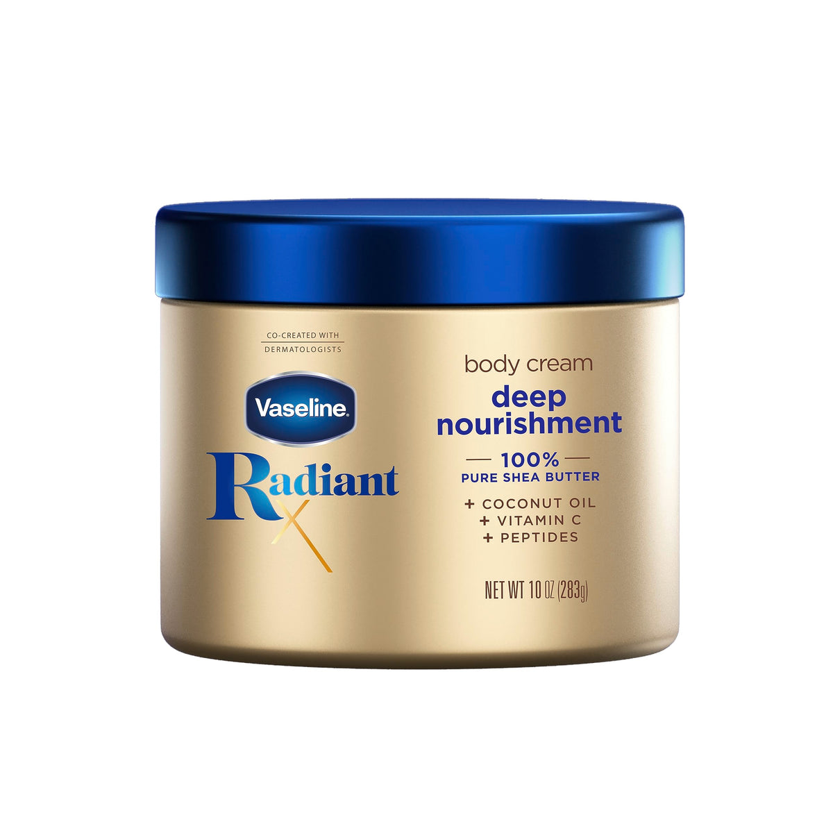 Vaseline Radiant X Deep Nourishment Body Cream 10oz front view