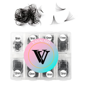 VAVALASH 600 Premade Lash Extensions box with 8-15mm fans