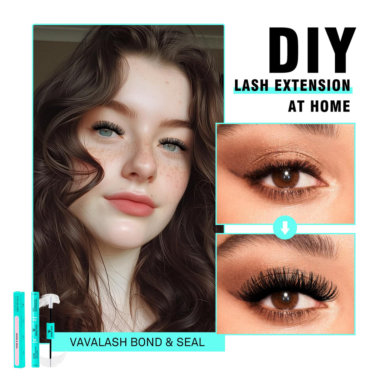VAVALASH Bond and Seal Lash Clusters Glue with cluster lashes