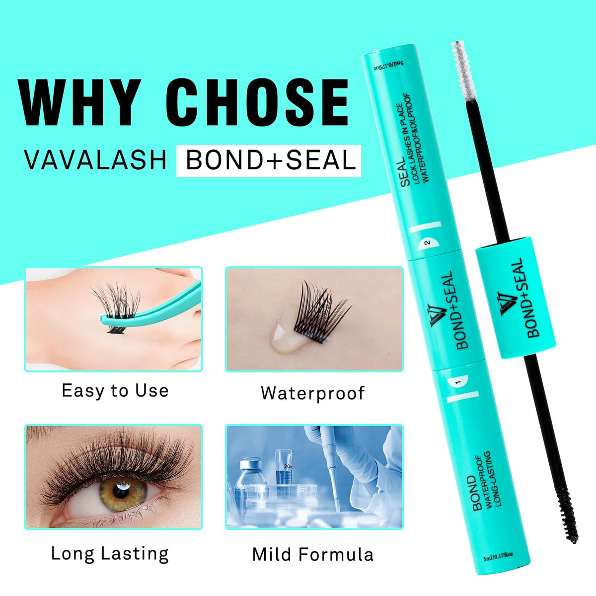 VAVALASH Lash Bond and Seal 2 in 1 packaging