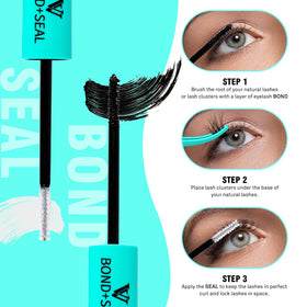 VAVALASH Lash Bond and Seal 2 in 1 with lashes applied