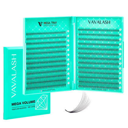 VAVALASH Premade Fans Eyelash Extensions 10D 0.05 thickness front view