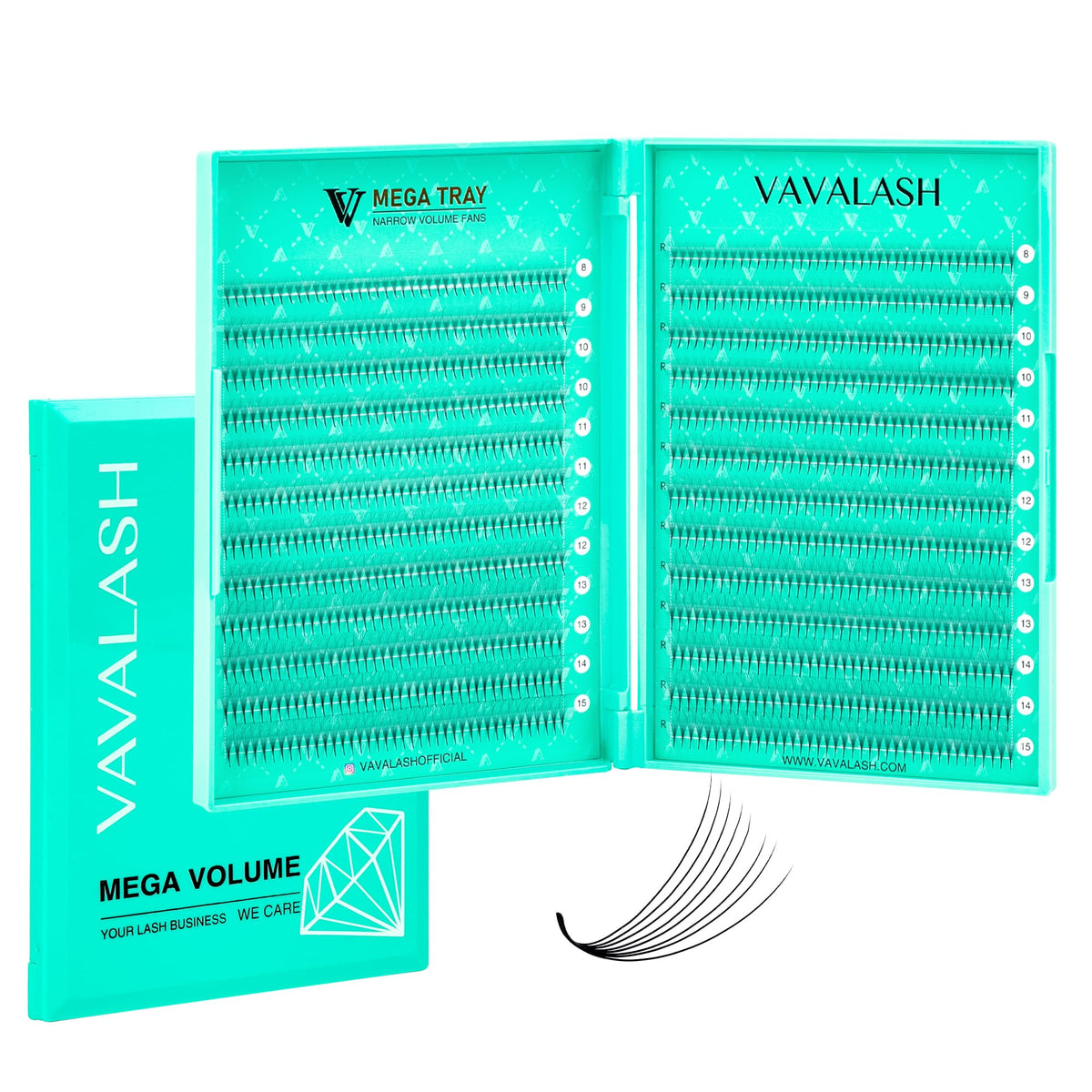 VAVALASH Premade Fans Eyelash Extensions 6D 0.05 thickness tray