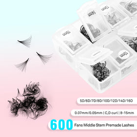 VAVALASH premade lash fans in 10mm length grid