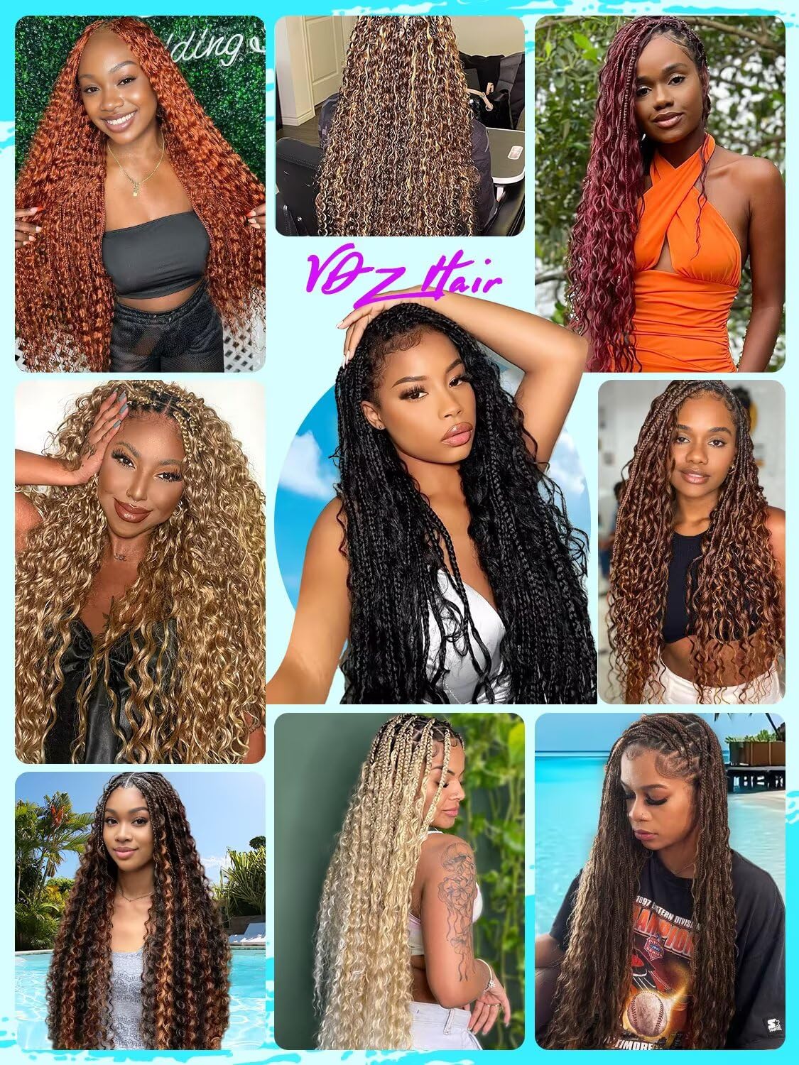 VDZ 12A #30 Auburn Brown Human Crochet Hair in a lifestyle setting
