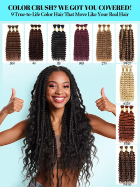 VDZ 12A #30 Auburn Brown Human Crochet Hair packaging