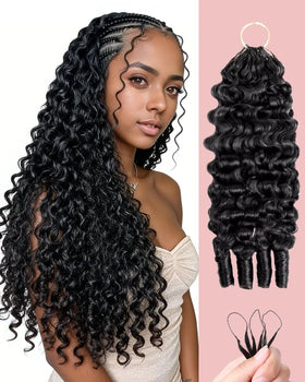 VDZ 14 Inch Human Crochet Hair Extensions front view