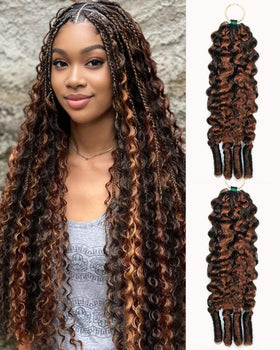 VDZ 14 Inch Human Crochet Hair in Burmese Curly pattern front view