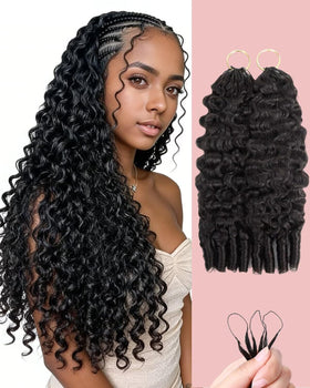 VDZ 22 Inch Human Crochet Hair Extensions front view
