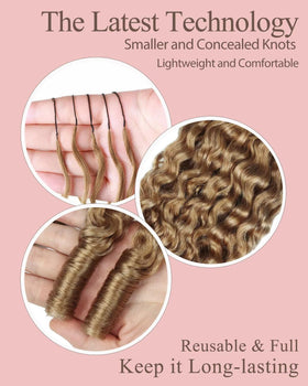 VDZ 27# Honey Blonde crochet hair in a styled look