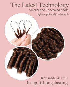 VDZ 30# Auburn Brown 16 Inch Human Crochet Hair packaging