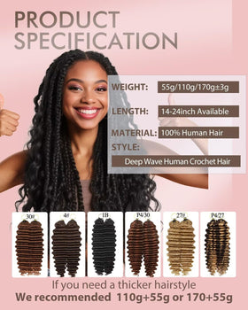 VDZ crochet hair extensions displayed with styling accessories