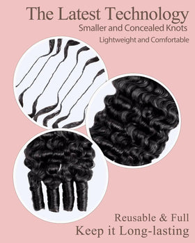 VDZ deep wave crochet hair bundle with 40 strands