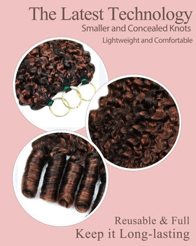 VDZ Human Crochet Hair 16 Inch Auburn-Chocolate Brown packaging