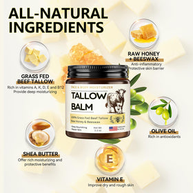 Veakoo Beef Tallow Skin Care Balm 222g texture close-up