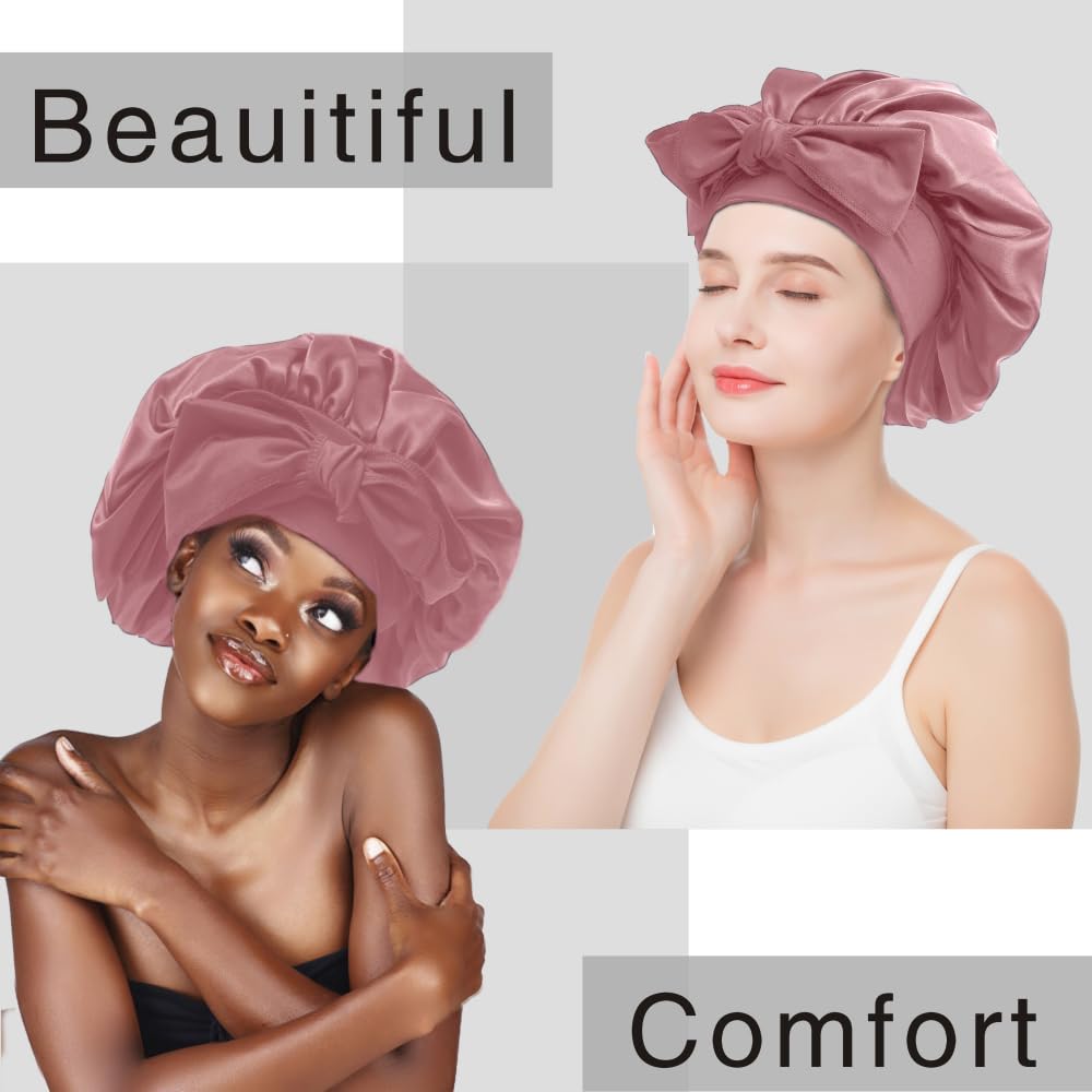 VECIIR Silk Bonnet on a mannequin head