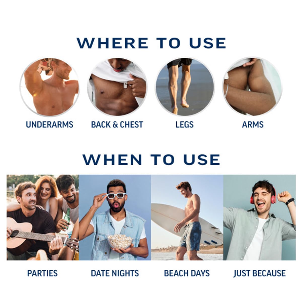 Veet Men's Hair Removal Gel Cream on skin