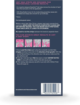 Veet Wax Strips in use for hair removal