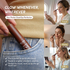 VELAMO ADVANCED Caffeine Eye Stick in travel pouch