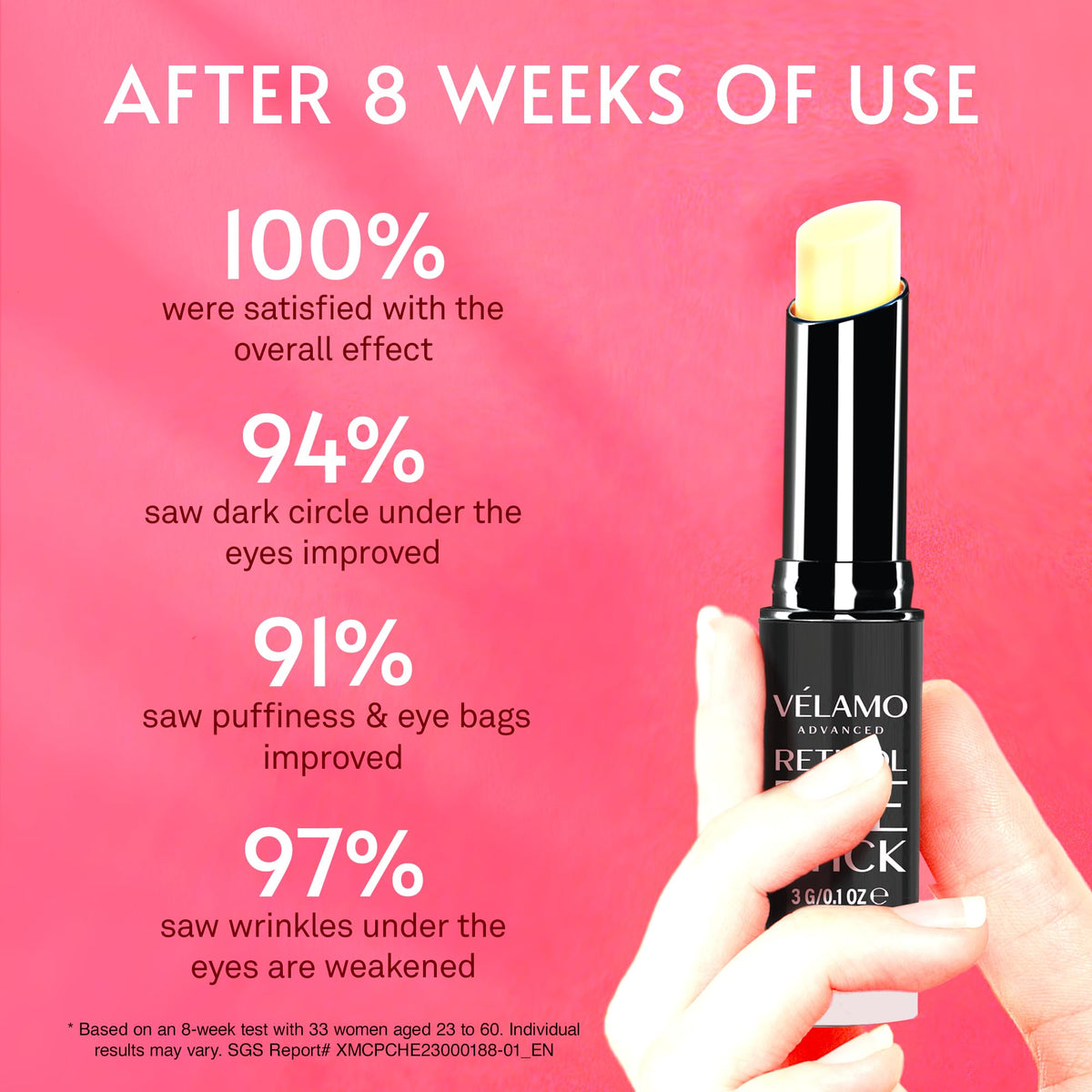 VELAMO ADVANCED Eye Stick Duo in a travel pouch