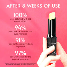 VELAMO ADVANCED Eye Stick Duo in a travel pouch