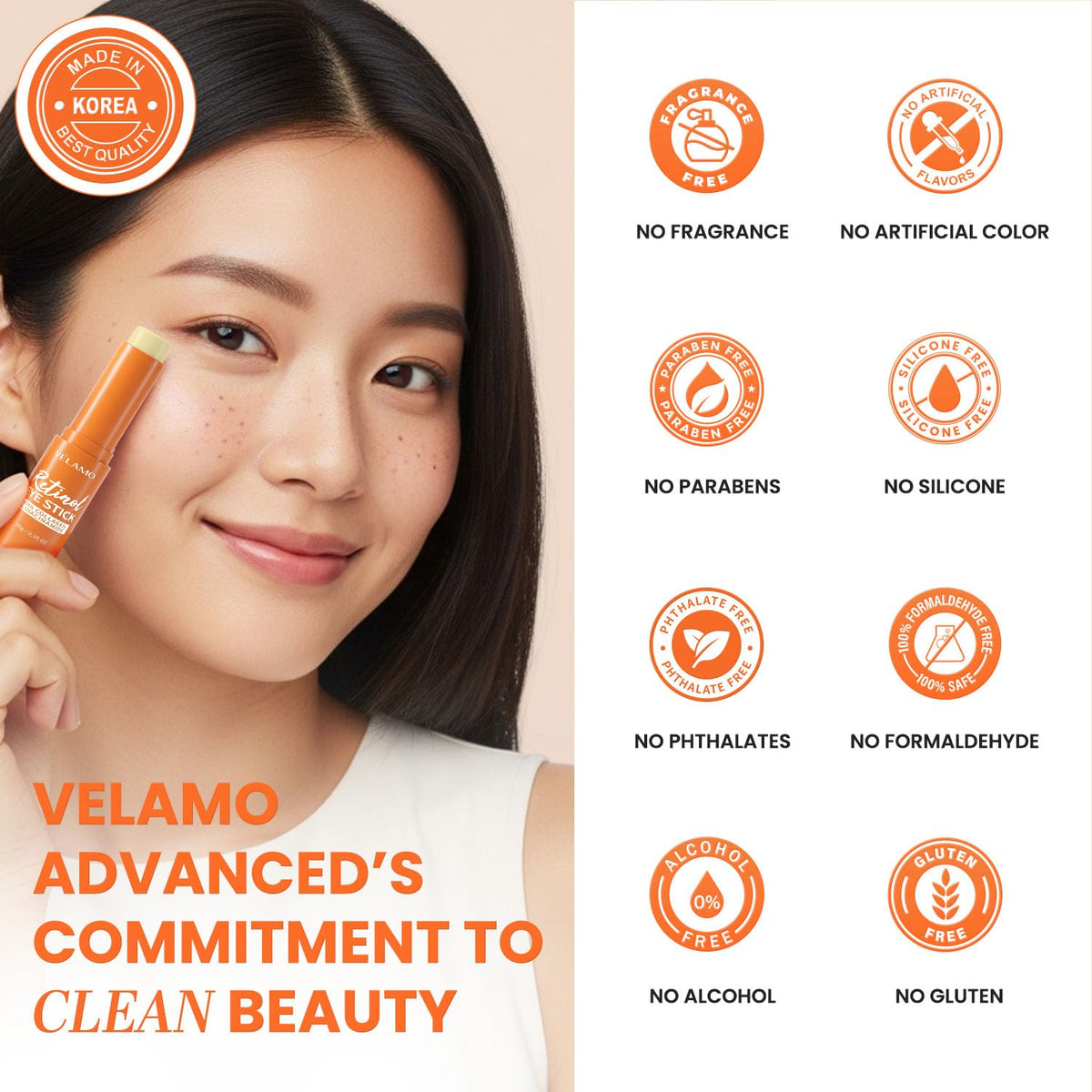 VELAMO ADVANCED Retinol Eye Balm Stick with herbal extracts
