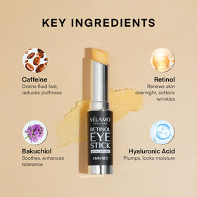 VELAMO ADVANCED Retinol Eye Stick being applied around the eyes