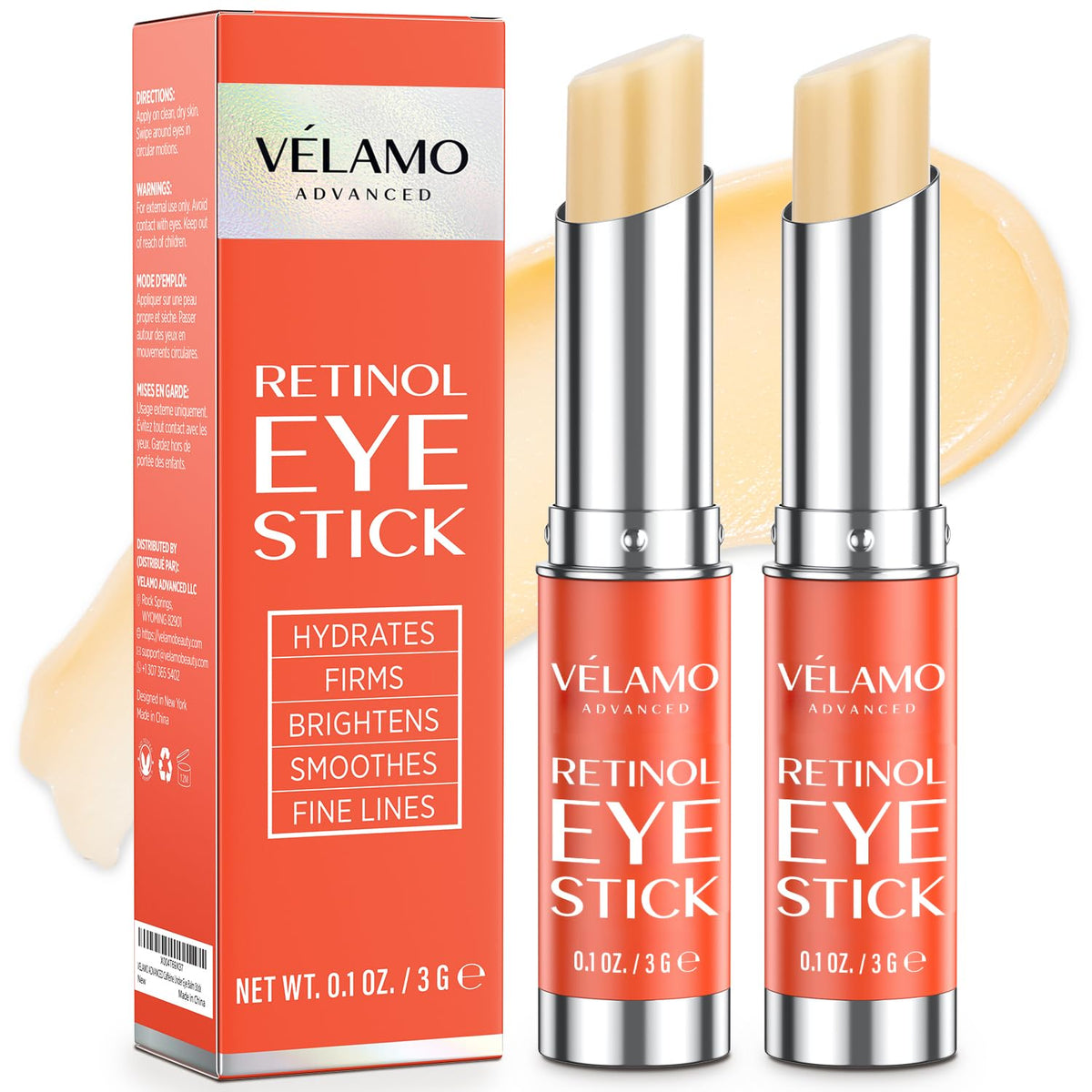 VELAMO ADVANCED Retinol Eye Stick front view
