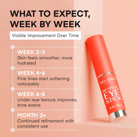 VELAMO ADVANCED Retinol Eye Stick in a travel pouch
