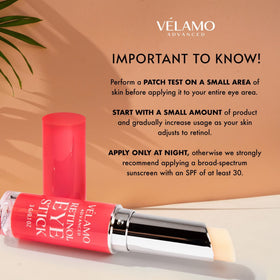 VELAMO ADVANCED Retinol Eye Stick with a beauty routine
