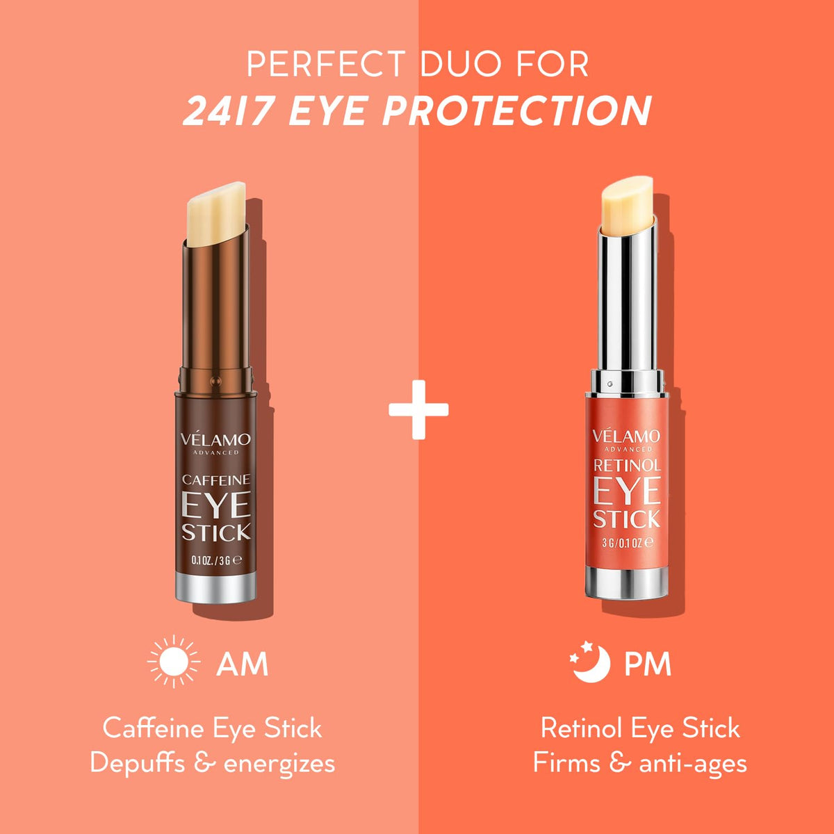 VELAMO ADVANCED Retinol Eye Stick with a soothing background