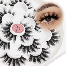 Veleasha 5D Faux Mink False Eyelashes Dubai front view with packaging