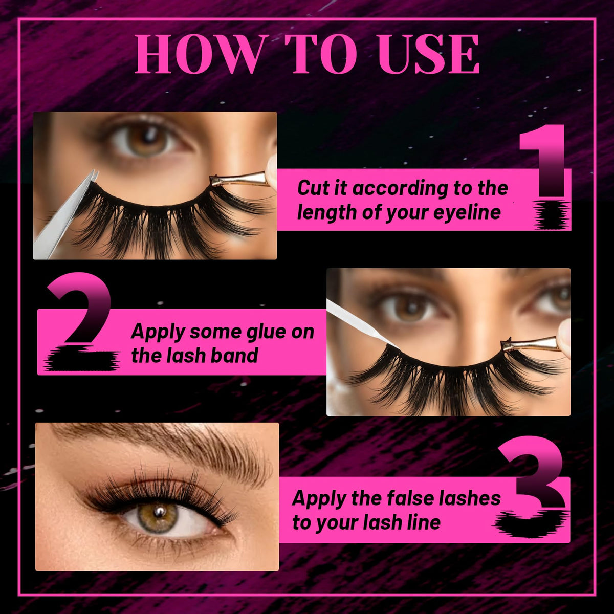 Veleasha 5D Faux Mink False Eyelashes Dubai showing multiple pairs