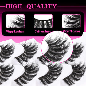 Veleasha 5D Faux Mink False Eyelashes on model