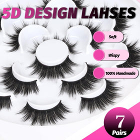 Veleasha 5D Faux Mink lashes side view