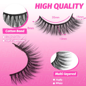 Veleasha Fluffy False Eyelashes Cat Eye Lash Strips packaging