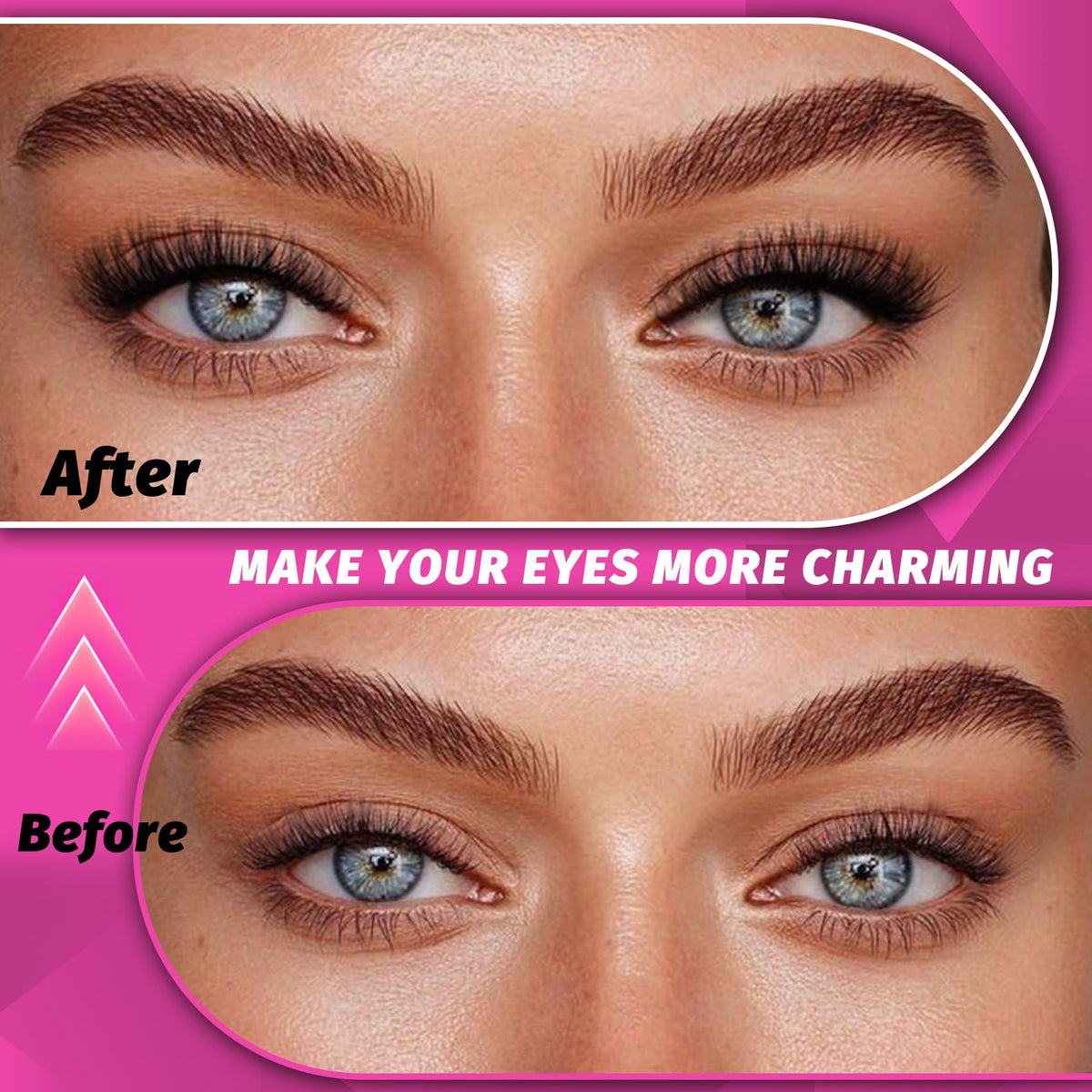 Veleasha Fluffy False Eyelashes Cat Eye Lash Strips Volume 804 close-up