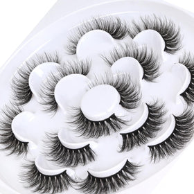 Veleasha Fluffy False Eyelashes Cat Eye Lash Strips Volume 804 front view