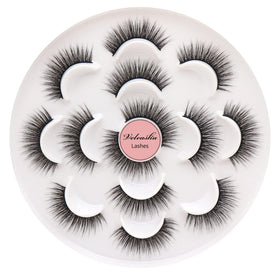 Veleasha Lashes 5D Faux Mink False Eyelashes front view