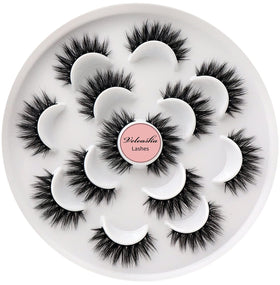 Veleasha Lashes 5D Faux Mink Fluffy Eyelashes front view