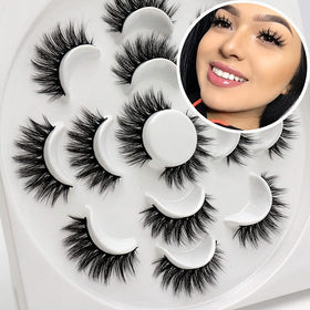 Veleasha Lashes 5D09 packaging with 7 pairs of eyelashes