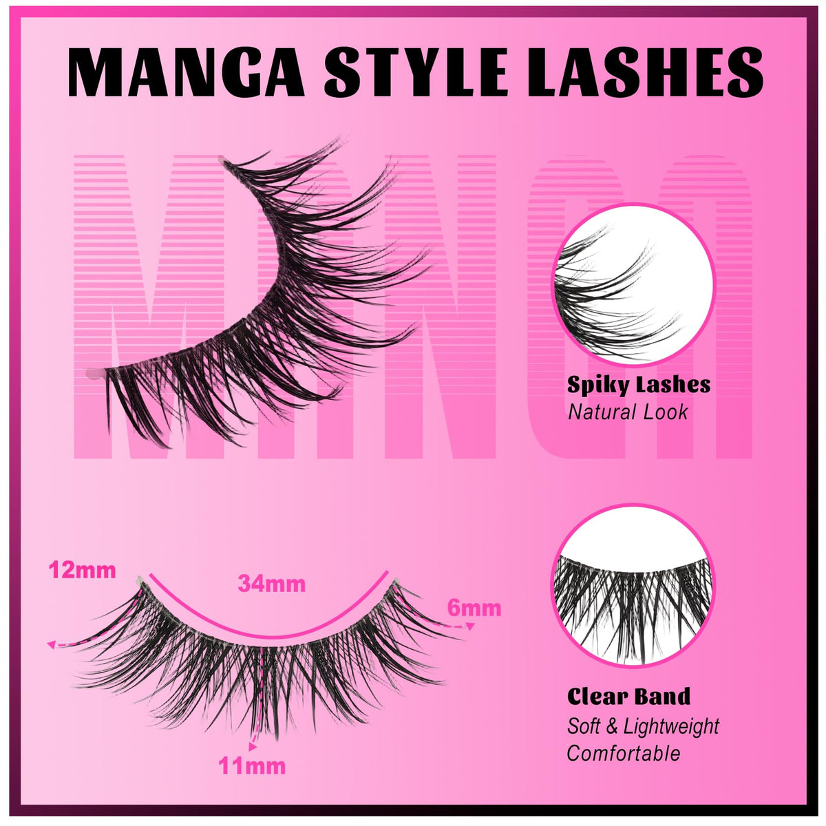 Veleasha Manga Lashes displayed on a makeup table