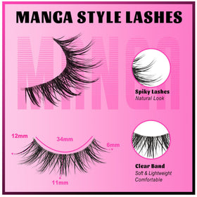 Veleasha Manga Lashes displayed on a makeup table