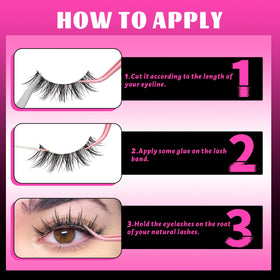 Veleasha Manga Lashes showing the lightweight cotton band