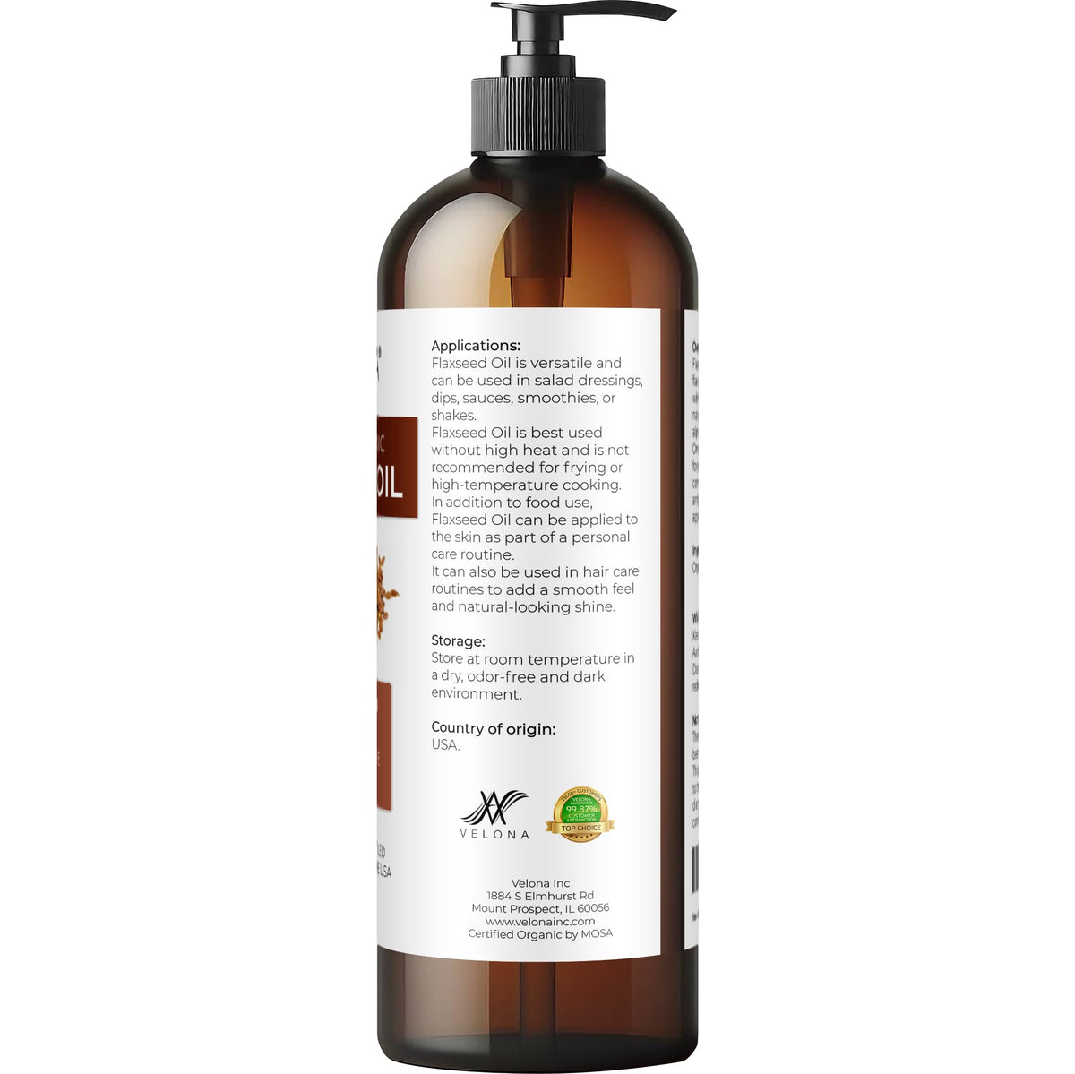 velona Flaxseed Oil texture close-up