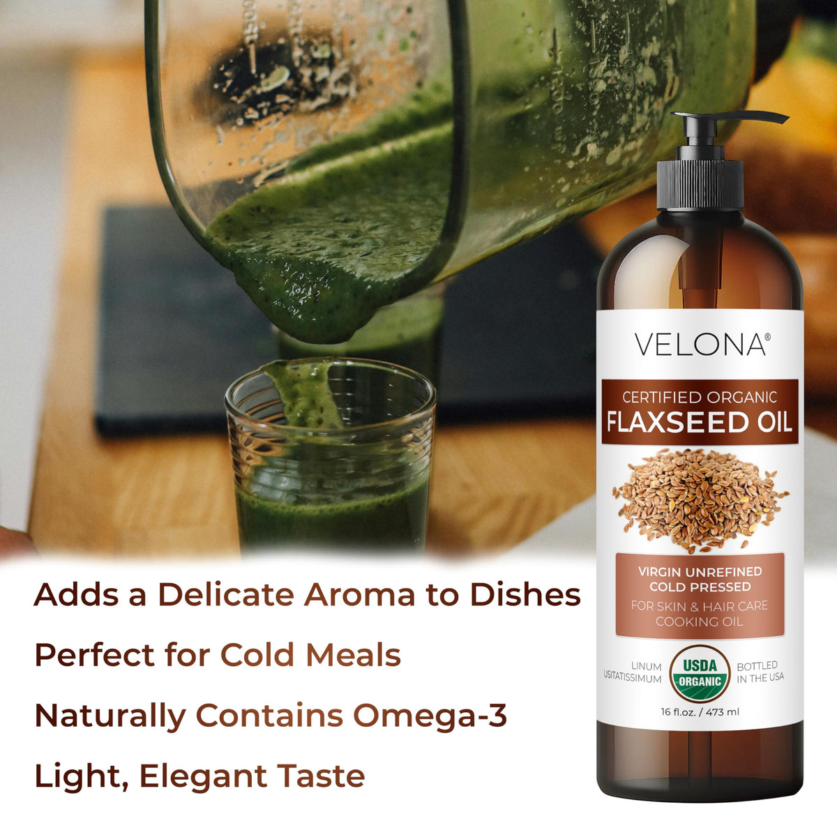 velona Flaxseed Oil used in salad dressing